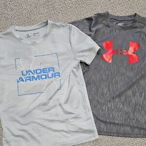 Under Armour Kids' Gray and Red T-Shirts Boys size YMD